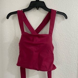 Halara top. Stretchy fabric, plum color.